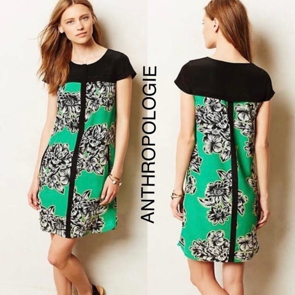 ANTHROPOLOGIE {Maeve} Ayame Silk Floral Zip Up Dress | 2​​​​​​ - Picture 1 of 9